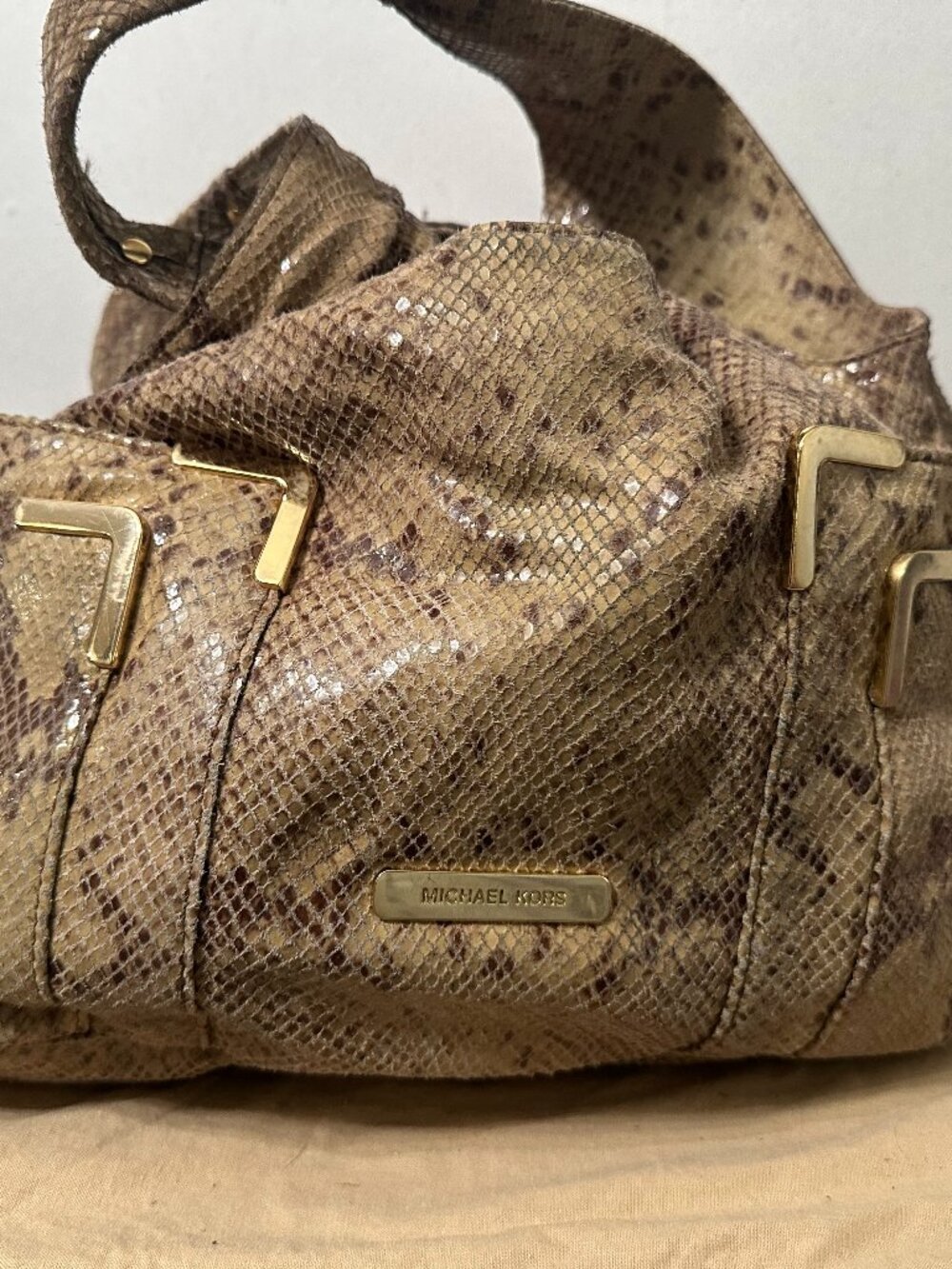 Michael Kors Python Embossed Leather Tote